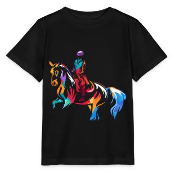 Dressur - Stanley/Stella Kinder T-Shirt MINI CREATOR  - Schwarz - Vorne - Mikhail (115cm)