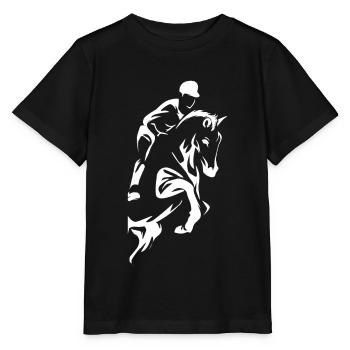 Cadeau de spectacle équestre de saut d'obstacles - T-shirt bio MINI CREATOR Stanley/Stella Enfant - noir - Devant - Mikhail (115cm)