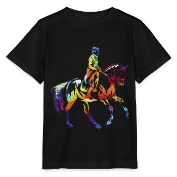 Dressur Geschenk - Stanley/Stella Kinder T-Shirt MINI CREATOR  - Schwarz - Vorne - Mikhail (115cm)