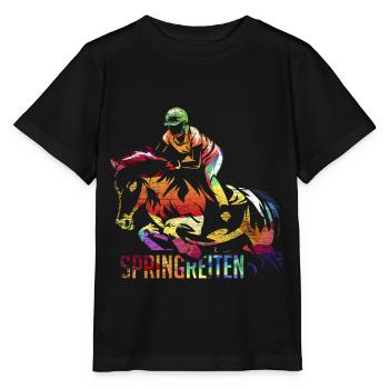 Show jumping show jumper gift - Stanley/Stella MINI CREATOR Kids’ T-Shirt - black - Front - Mikhail (115cm)