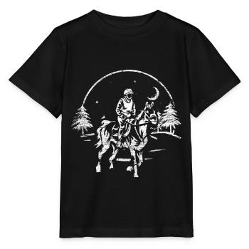 Distanzreiten Araber Pferdesport - Stanley/Stella Kinder T-Shirt MINI CREATOR  - Schwarz - Vorne - Mikhail (115cm)