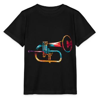 Flugelhorn gift - Stanley/Stella MINI CREATOR Kids’ T-Shirt - black - Front - Mikhail (115cm)