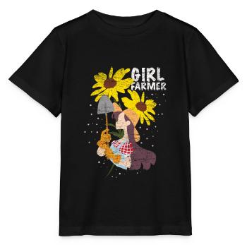Bäuerin Landwirtin Geschenk - Stanley/Stella Kinder T-Shirt MINI CREATOR  - Schwarz - Vorne - Mikhail (115cm)