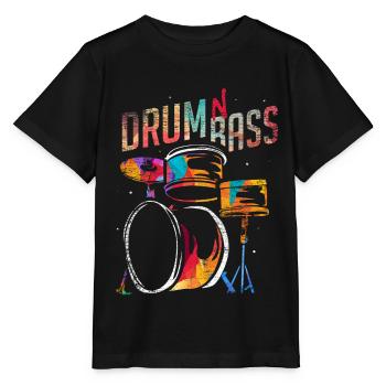 Drum and bass - Stanley/Stella MINI CREATOR Kids’ T-Shirt - black - Front - Mikhail (115cm)