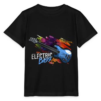 E-Bass Geschenk - Stanley/Stella Kinder T-Shirt MINI CREATOR  - Schwarz - Vorne - Mikhail (115cm)