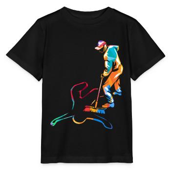 Cadeau de nettoyeur de scène de crime - T-shirt bio MINI CREATOR Stanley/Stella Enfant - noir - Devant - Mikhail (115cm)