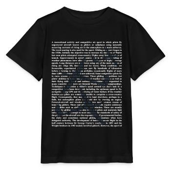 Gliding - Stanley/Stella MINI CREATOR Kids’ T-Shirt - black - Front - Mikhail (115cm)