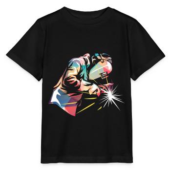 Schweißer-Schweißen - Stanley/Stella Kinder T-Shirt MINI CREATOR  - Schwarz - Vorne - Mikhail (115cm)