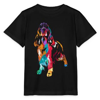 English Springer Spaniel - Stanley/Stella Kinder T-Shirt MINI CREATOR  - Schwarz - Vorne - Mikhail (115cm)