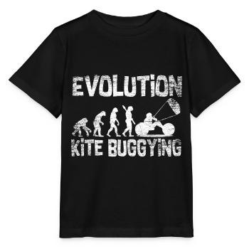 Evolution kite buggying - Stanley/Stella MINI CREATOR Kids’ T-Shirt - black - Front - Mikhail (115cm)