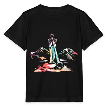 Alpes de cor des Alpes - T-shirt bio MINI CREATOR Stanley/Stella Enfant - noir - Devant - Mikhail (115cm)