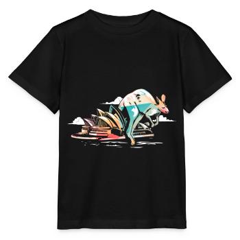 Kangaroo australia - Stanley/Stella MINI CREATOR Kids’ T-Shirt - black - Front - Mikhail (115cm)