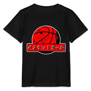 Basketball japonais écriture japonaise - T-shirt bio MINI CREATOR Stanley/Stella Enfant - noir - Devant - Mikhail (115cm)