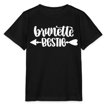 Brunette Bestie Team Heart Love Friendship - Stanley/Stella MINI CREATOR Kids’ T-Shirt - black - Front - Mikhail (115cm)