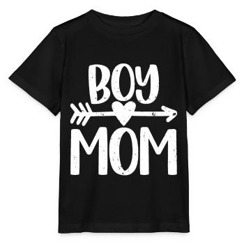 Boy Mom Love Mama Heart Vintage Distressed - Stanley/Stella MINI CREATOR Kids’ T-Shirt - black - Front - Mikhail (115cm)