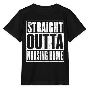 Straight Outta Nursing Home - Stanley/Stella MINI CREATOR Kids’ T-Shirt - black - Front - Mikhail (115cm)