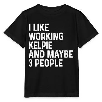 J’aime travailler Kelpie et peut-être 3 personnes chien - T-shirt bio MINI CREATOR Stanley/Stella Enfant - noir - Devant - Mikhail (115cm)