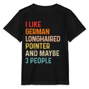 J’aime le pointeur allemand à poil long et peut-être 3 - T-shirt bio MINI CREATOR Stanley/Stella Enfant - noir - Devant - Mikhail (115cm)