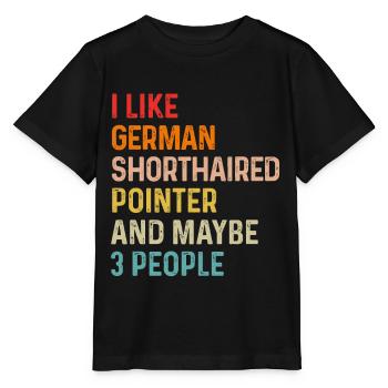 J’aime le pointeur allemand à poil court et peut-être 3 - T-shirt bio MINI CREATOR Stanley/Stella Enfant - noir - Devant - Mikhail (115cm)