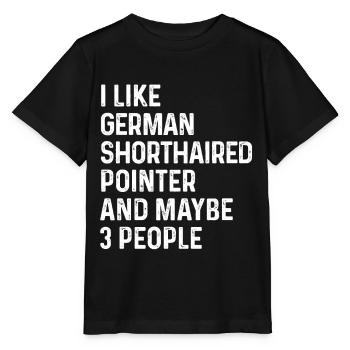 J’aime le pointeur allemand à poil court et peut-être 3 - T-shirt bio MINI CREATOR Stanley/Stella Enfant - noir - Devant - Mikhail (115cm)