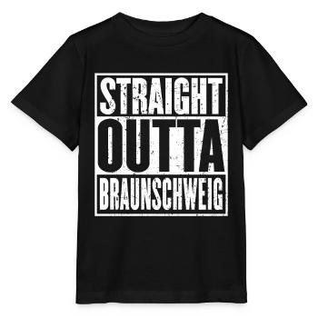 Straight Outta Braunschweig Vintage - Stanley/Stella MINI CREATOR Kids’ T-Shirt - black - Front - Mikhail (115cm)