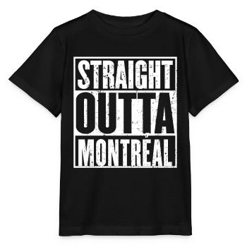 Straight Outta Montréal Vintage - T-shirt bio MINI CREATOR Stanley/Stella Enfant - noir - Devant - Mikhail (115cm)
