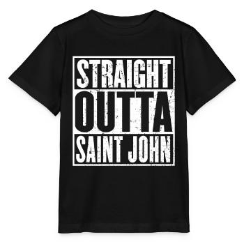 Straight Outta Saint-John Vintage - T-shirt bio MINI CREATOR Stanley/Stella Enfant - noir - Devant - Mikhail (115cm)