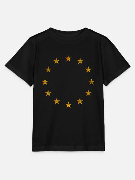 Bandera de la UE Europa Vintage Retro Pro UE Anti Brexit - Stanley/Stella T-shirt MINI CREATOR til børn - sort