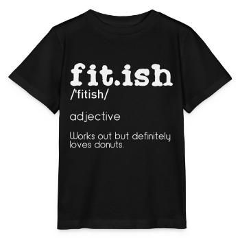 Fit-ish Funny Workout Fitness - Stanley/Stella Kinder T-Shirt MINI CREATOR  - Schwarz - Vorne - Mikhail (115cm)