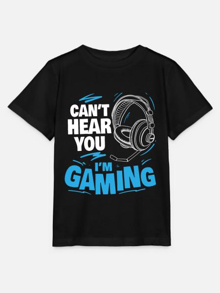 Can't hear you I'm Gaming Headphone Gamer Geschenk - Stanley/Stella T-shirt MINI CREATOR til børn - sort