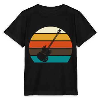 Acoustic guitar - Stanley/Stella MINI CREATOR Kids’ T-Shirt - black - Front - Mikhail (115cm)