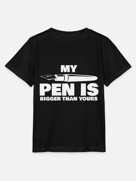 My Pen Is Bigger - Stanley/Stella Kinder T-Shirt MINI CREATOR - Schwarz