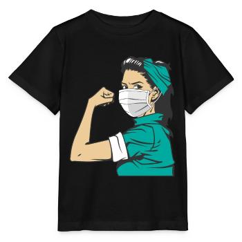 Rose The Riveter - Nurse Nurse - Stanley/Stella MINI CREATOR Kids’ T-Shirt - black - Front - Mikhail (115cm)
