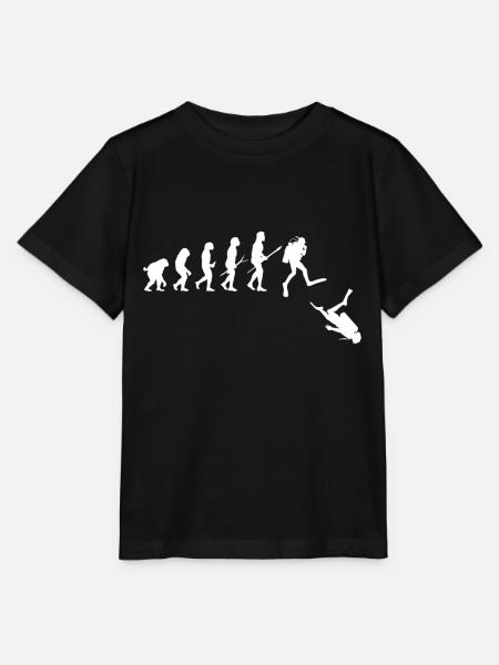 Evolution du plongeur - T-shirt bio MINI CREATOR Stanley/Stella Enfant - noir