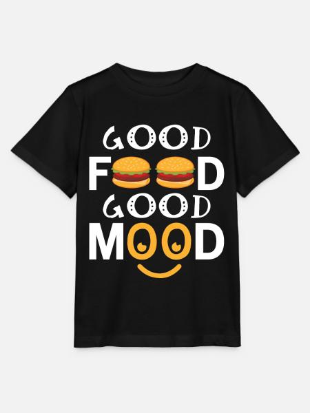 Good Food Good Mood - Stanley/Stella Kinder T-Shirt MINI CREATOR - Schwarz
