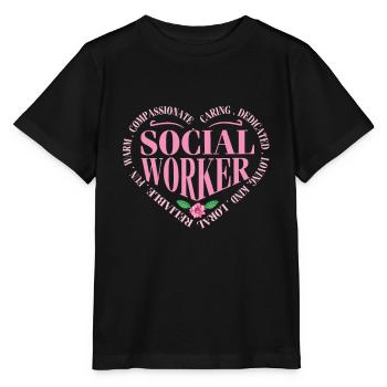 Social Worker Heart Graphic Social Worker Poison - T-shirt bio MINI CREATOR Stanley/Stella Enfant - noir - Devant - Mikhail (115cm)