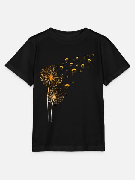 Gleitschirmflieger - Paragleiten - Pusteblume - Stanley/Stella Kinder T-Shirt MINI CREATOR - Schwarz