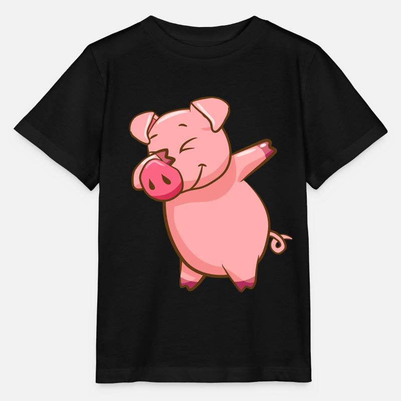 Dabbing Pig Dabbendes Schwein Schweinchen Dab Tanz - Stanley/Stella Kinder T-Shirt MINI CREATOR  - Schwarz