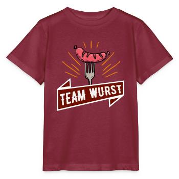Équipe Saucisse Bratwurst Fans Grill Master - T-shirt bio MINI CREATOR Stanley/Stella Enfant - bordeaux - Devant - Kain (125cm)