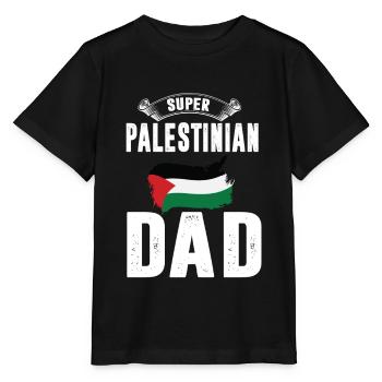 papa super palestinien grand père palestinien - T-shirt bio MINI CREATOR Stanley/Stella Enfant - noir - Devant - Mikhail (115cm)