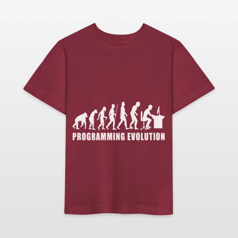 évolution de la programmation bogues de codage de code informatique T-shirt bio MINI CREATOR Stanley/Stella Enfant