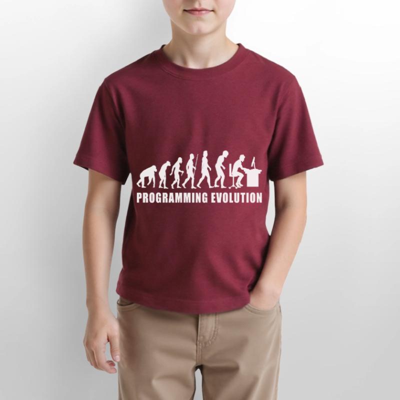évolution de la programmation bogues de codage de code informatique T-shirt bio MINI CREATOR Stanley/Stella Enfant