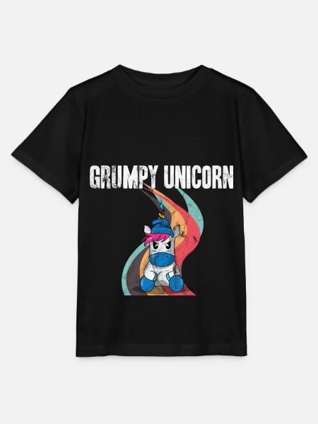 Evil unicorn bestseller | Grumpy Unicorn - Stanley/Stella MINI CREATOR Kids’ T-Shirt - black