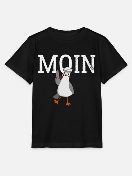 Moin Moin Möwe am Kiel am Meer - Stanley/Stella Kinder T-Shirt MINI CREATOR - Schwarz