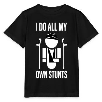 ich mache meine stunts selbst unfall verletzung - Stanley/Stella Kinder T-Shirt MINI CREATOR  - Schwarz - Vorne - Mikhail (115cm)
