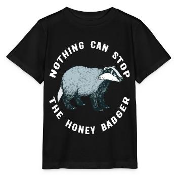 j'aime le blaireau j'aime le blaireau blaireau blaireau forêt - T-shirt bio MINI CREATOR Stanley/Stella Enfant - noir - Devant - Mikhail (115cm)