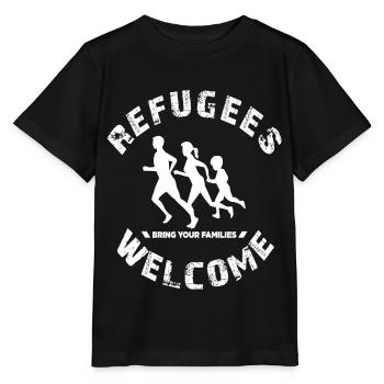 réfugiés réfugiés accueillent des familles d'accueil - T-shirt bio MINI CREATOR Stanley/Stella Enfant - noir - Devant - Mikhail (115cm)