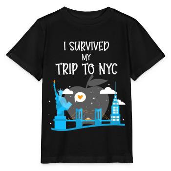I Survived my trip to NYC New York NYC - Stanley/Stella Kinder T-Shirt MINI CREATOR  - Schwarz - Vorne - Mikhail (115cm)