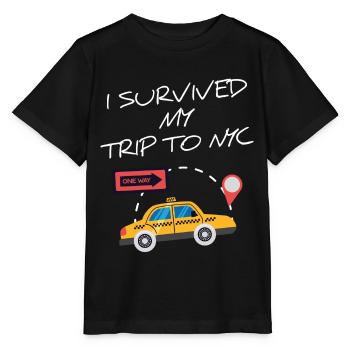 I Survived my trip to NYC New York NYC - Stanley/Stella Kinder T-Shirt MINI CREATOR  - Schwarz - Vorne - Mikhail (115cm)