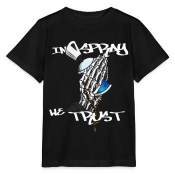 Sprayer Graffiti Praying Hands Kunst Art - Stanley/Stella MINI CREATOR Kids’ T-Shirt - black - Front - Mikhail (115cm)